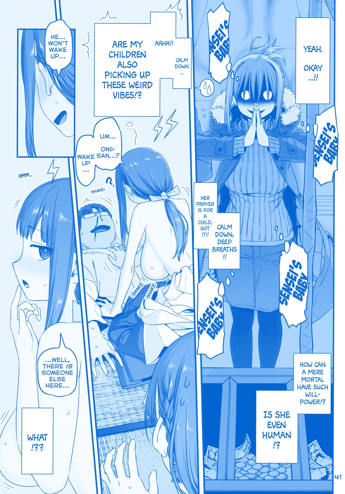 Getsuyoubi no Tawawa Chapter 34 page 10 - Chapter 34: Extra: Unpublished Story: "New Year's Shrine Temp Job" (Ai-chan / Jitome / Maegami)