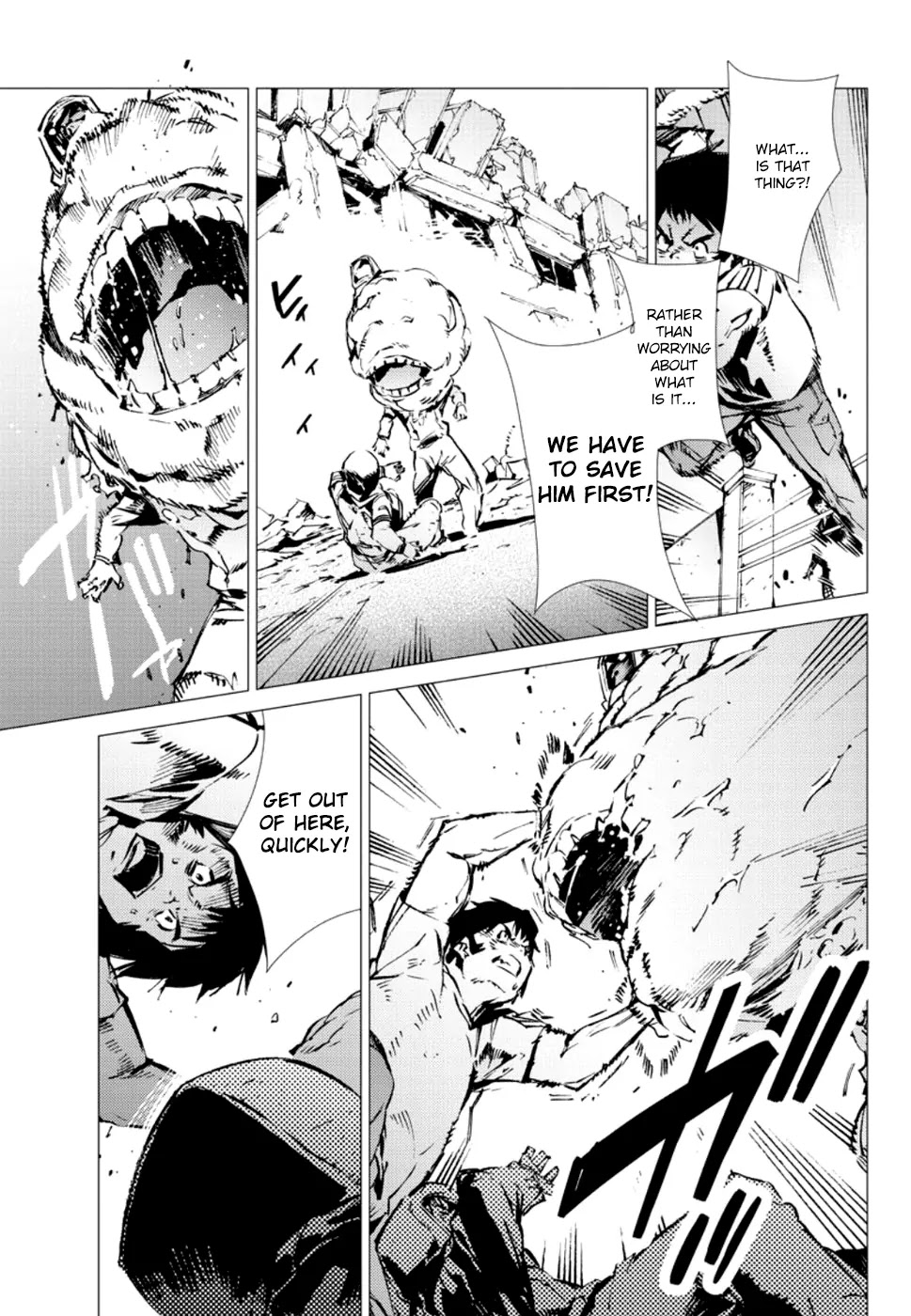 Getter Robo Devolution - Uchuu Saigo no 3-punkan Chapter 6 page 17 - Chapter 6: A Desolate Place