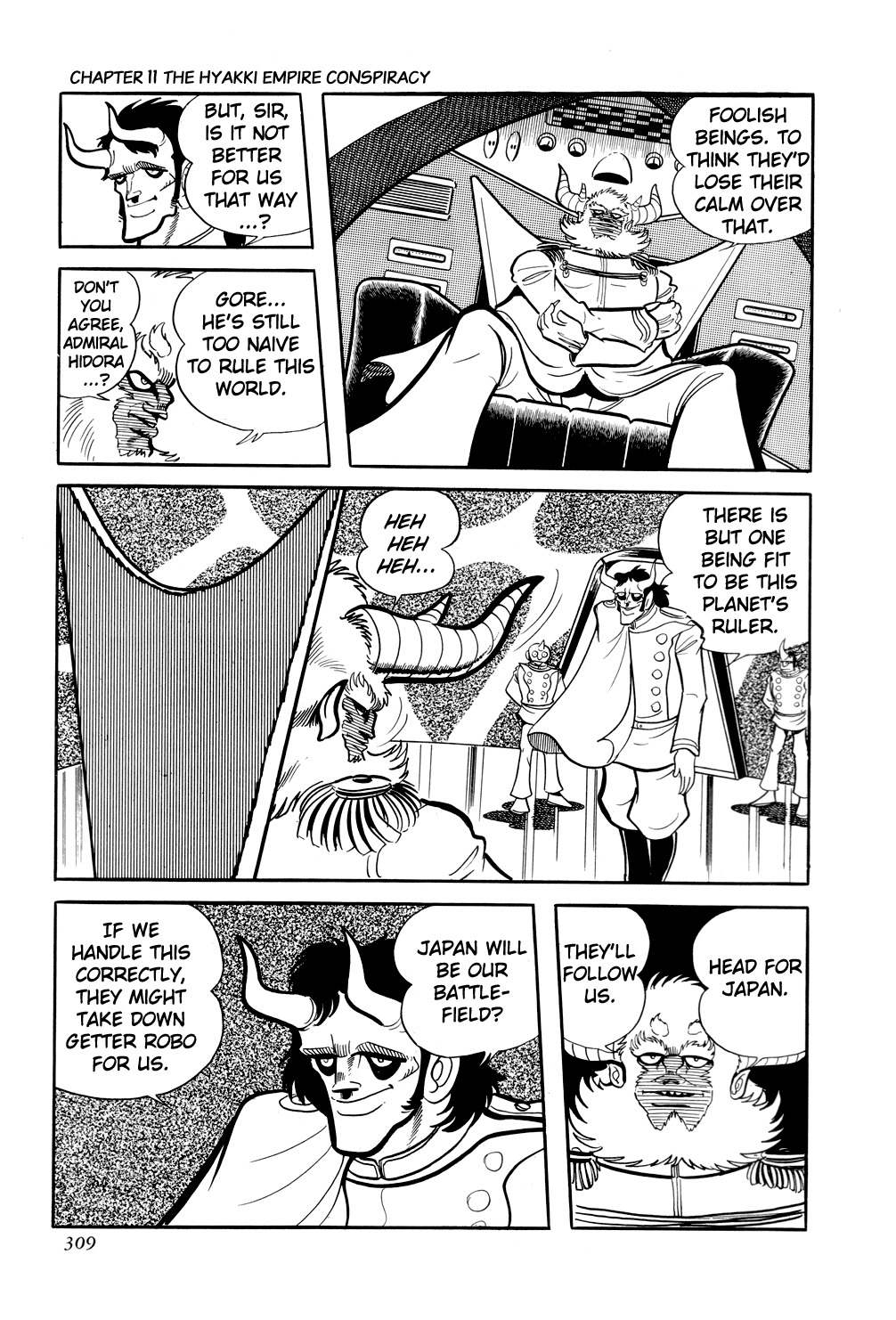 Getter Robo Chapter 11 page 61 - Chapter 11: The Hyakki Empire Conspiracy