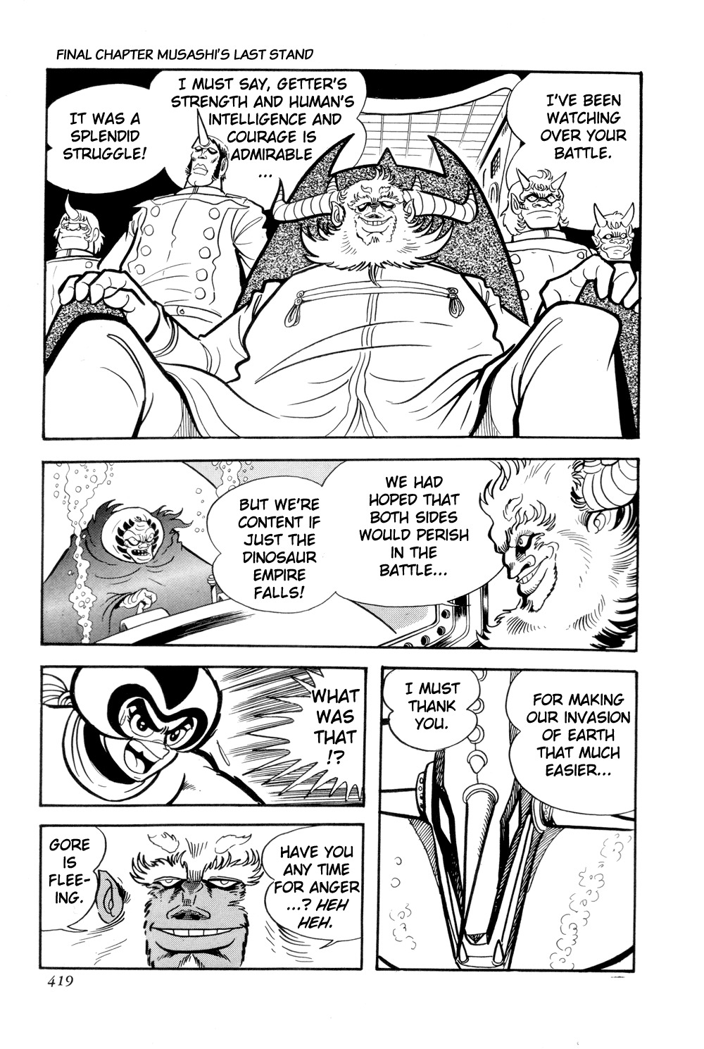 Getter Robo Chapter 13 page 58 - Chapter 13: Musashi's Last Stand