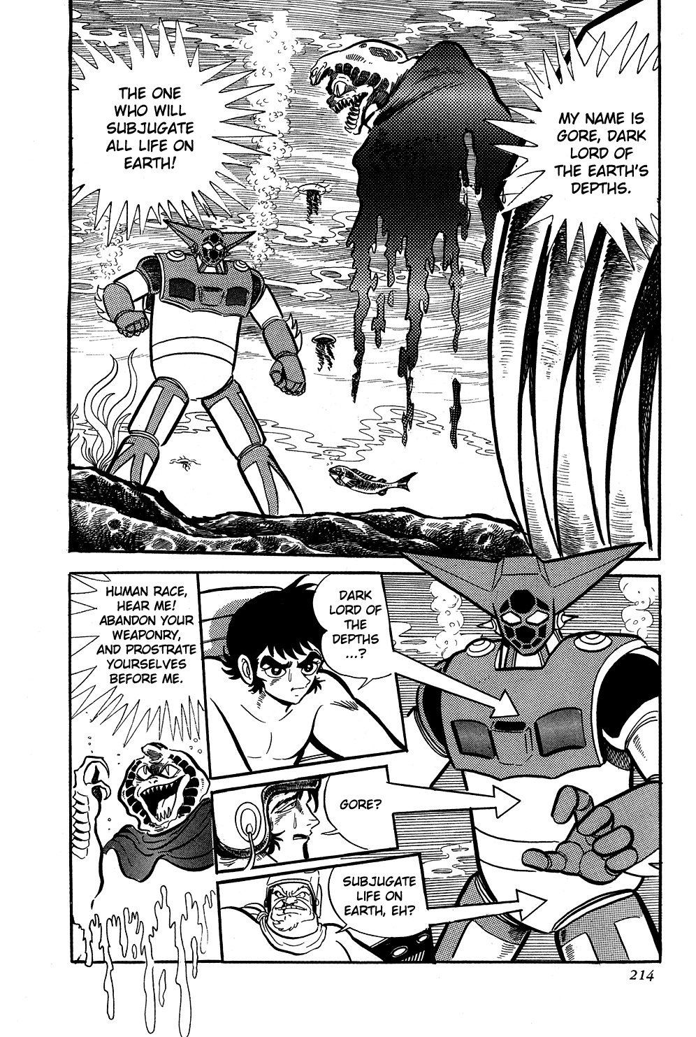 Getter Robo Chapter 5 page 18 - Chapter 5: Dark Lord of the Depths, Gore