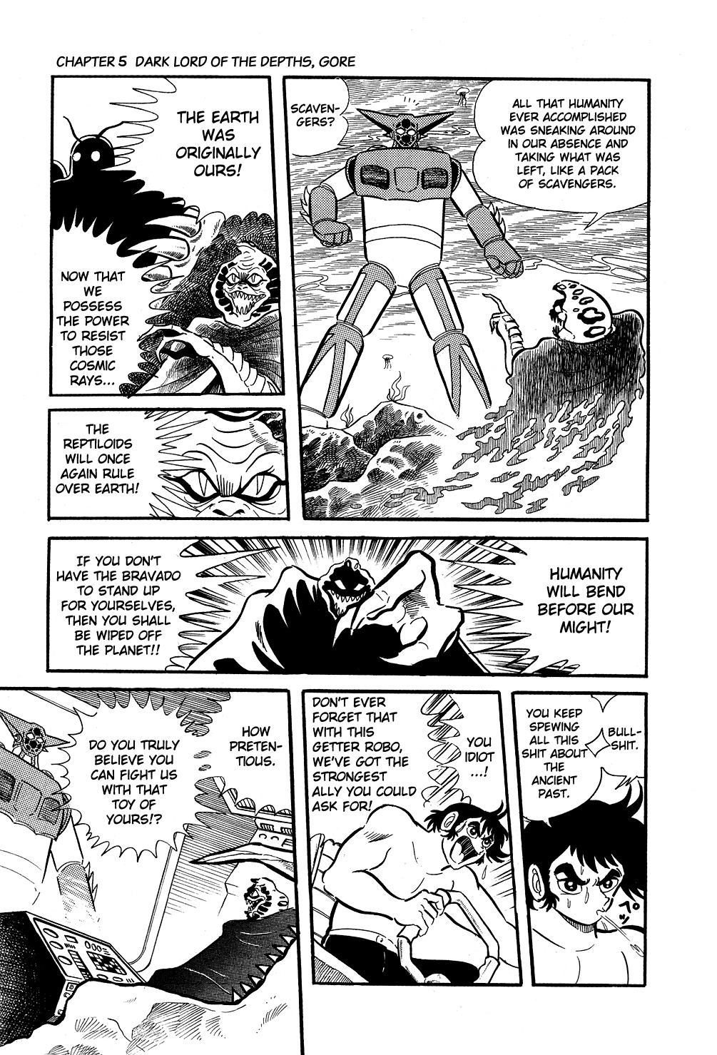 Getter Robo Chapter 5 page 25 - Chapter 5: Dark Lord of the Depths, Gore