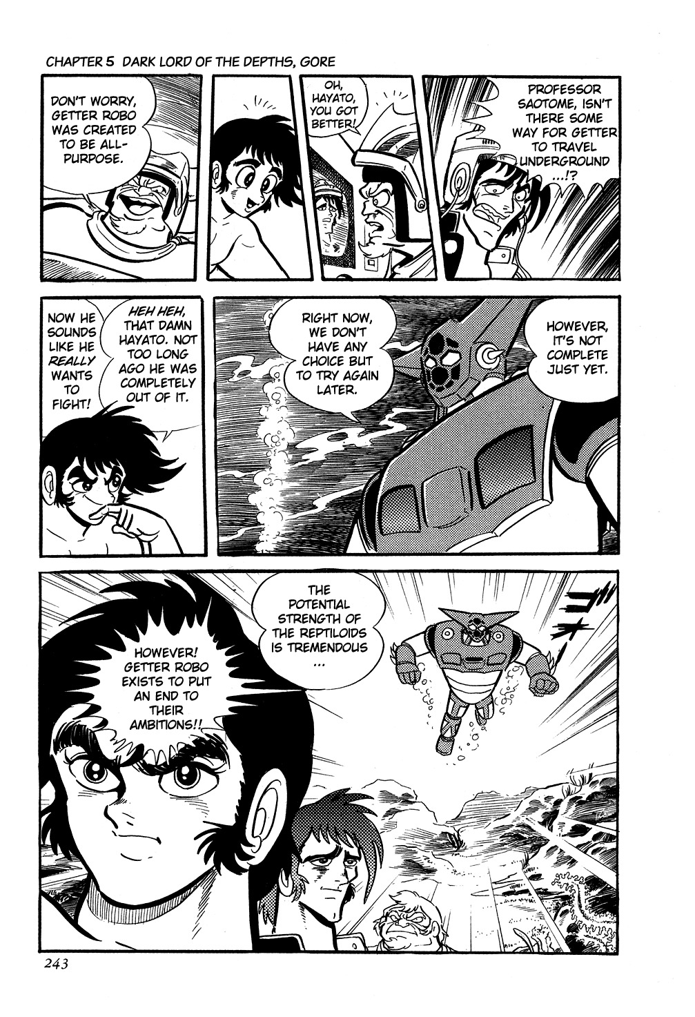 Getter Robo Chapter 5 page 47 - Chapter 5: Dark Lord of the Depths, Gore