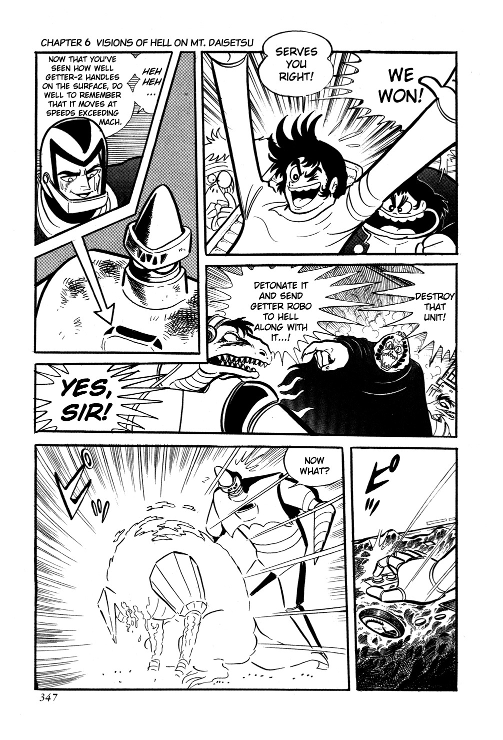 Getter Robo Chapter 6 page 102 - Chapter 6: Visions of Hell on Mt. Daisetsu