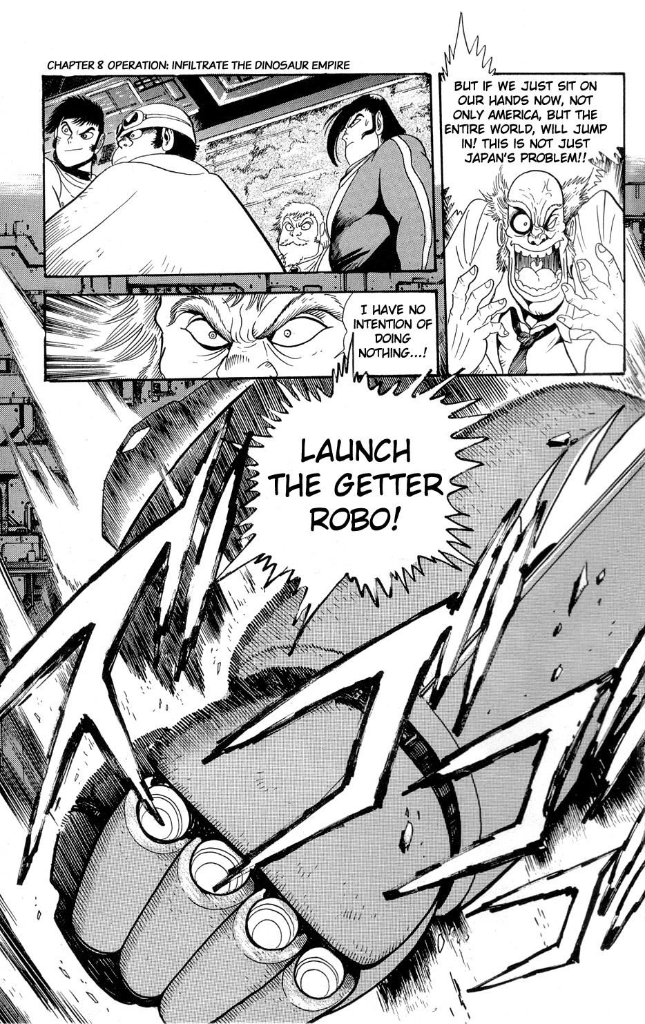 Getter Robo Chapter 9 page 15 - Chapter 9: Operation: Infiltrate the Dinosaur Empire