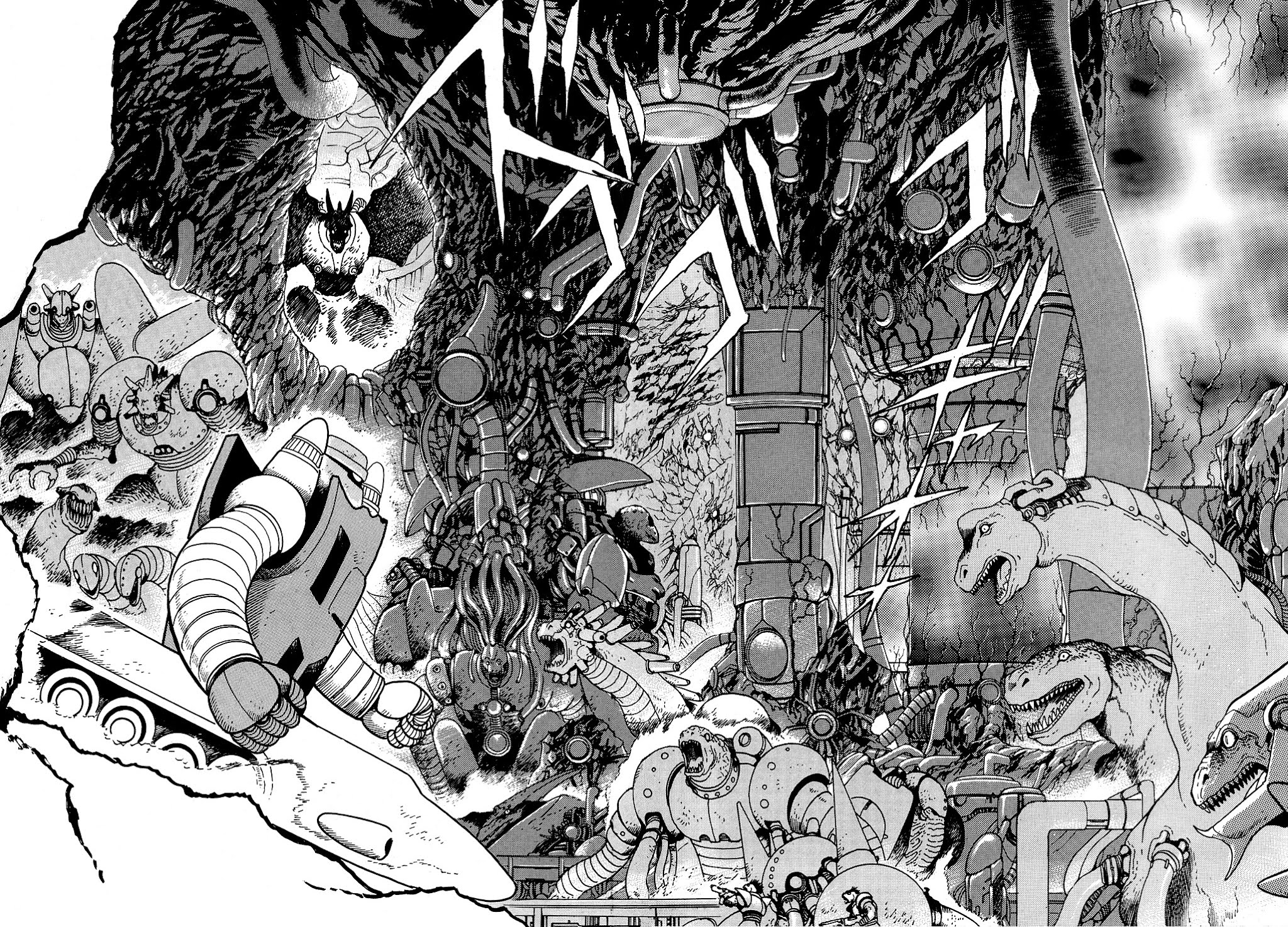 Getter Robo Chapter 9 page 36 - Chapter 9: Operation: Infiltrate the Dinosaur Empire