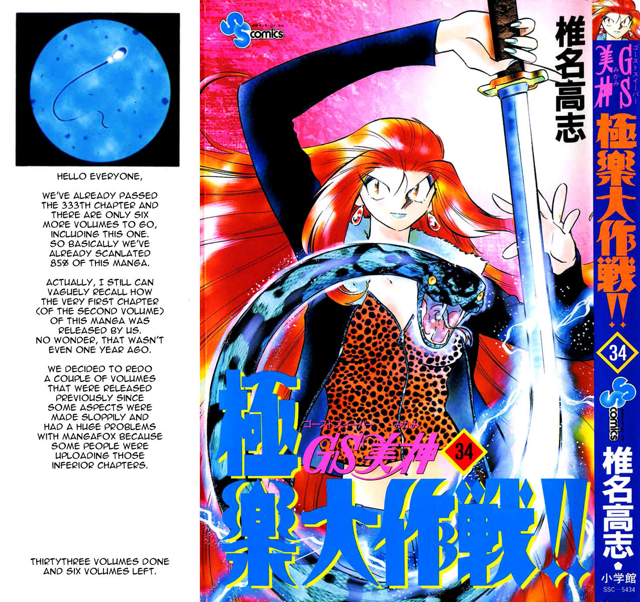 Ghost Sweeper Mikami Chapter 34.1 page 1 - Vol.34 Chapter 1: Report 1 - Judgment Day!! (Part Four)