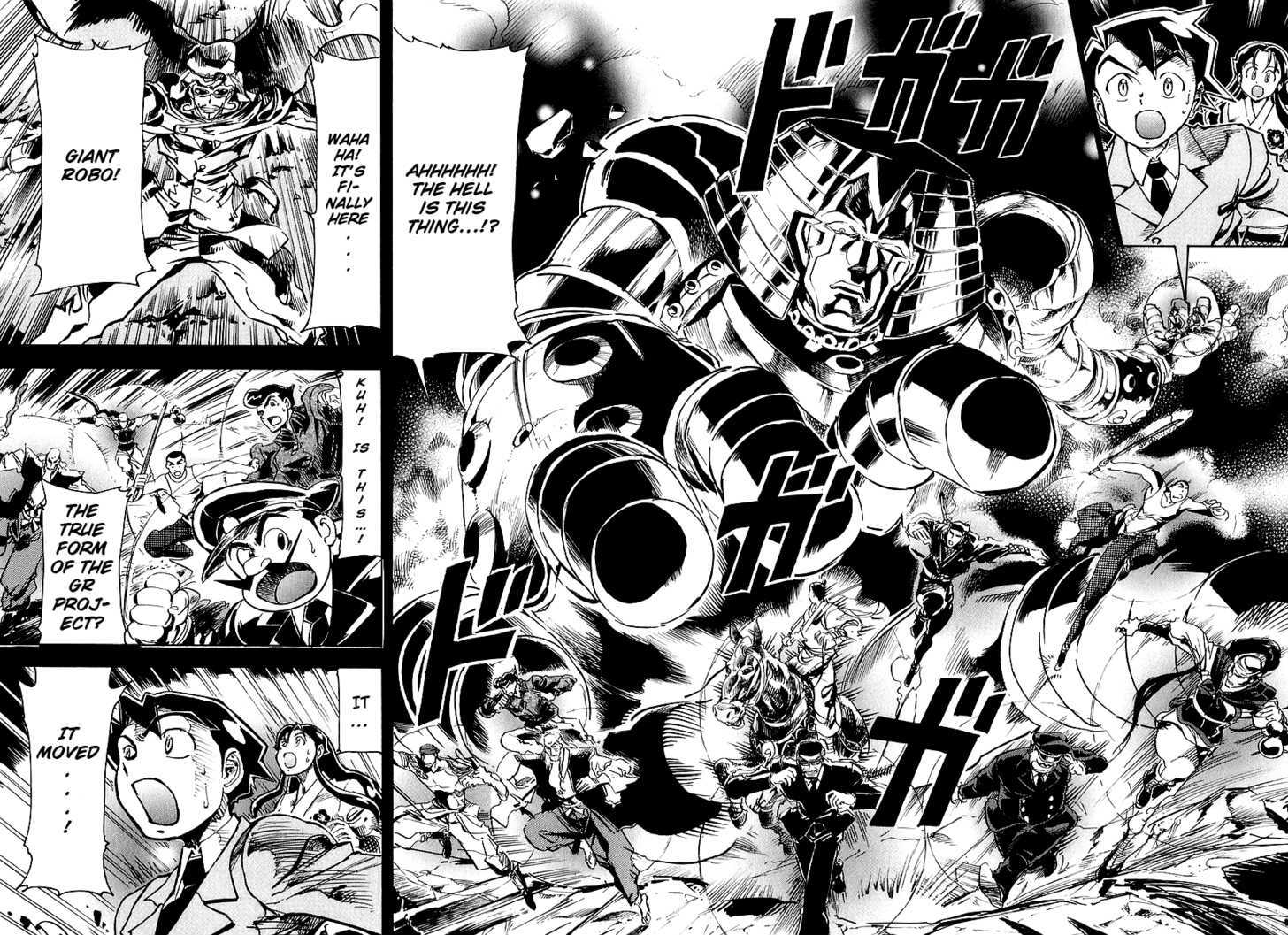 Giant Robo: The Day the Earth Burned Chapter 3 page 2 - Chapter 3 : Birth Part 3 - Fight, Giant Robo!