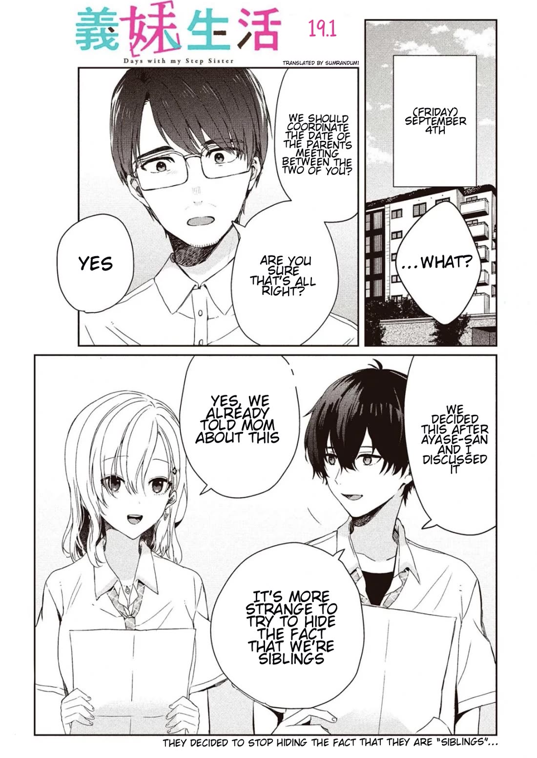 Gimai Seikatsu Chapter 19.1 page 1 - Chapter 19.1