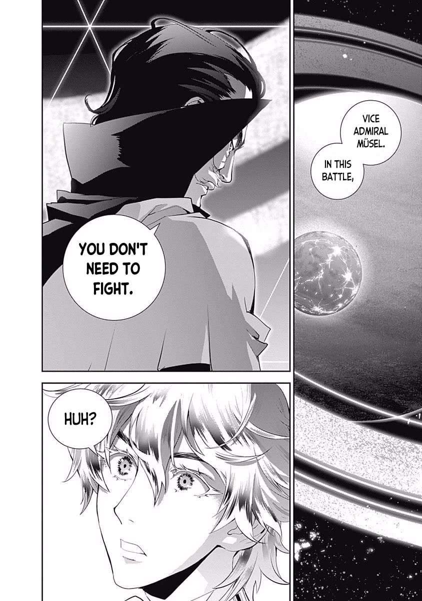Ginga Eiyuu Densetsu (FUJISAKI Ryu) Chapter 33 page 15 - Chapter 33: Vice Admiral Reinhard von Müsel - The Third Battle of Tiamat; Departure ~ The Empire Forces Flagship Wilhelmina