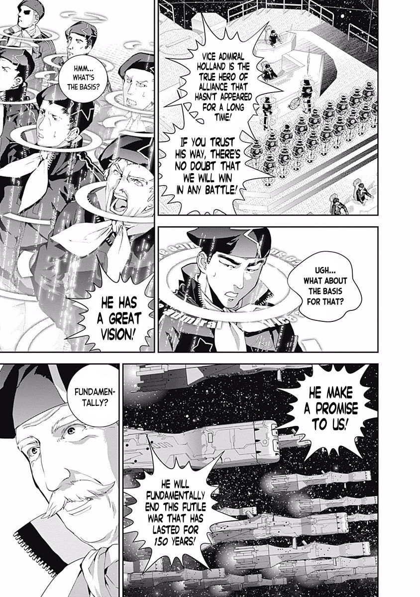 Ginga Eiyuu Densetsu (FUJISAKI Ryu) Chapter 34 page 17 - Chapter 34: Vice Admiral Reinhard von Müsel - The Third Battle of Tiamat; The Empire Forces Flagship Wilhelmina ~ The Alliance Forces 5th Fleet Flagship Rio Grande