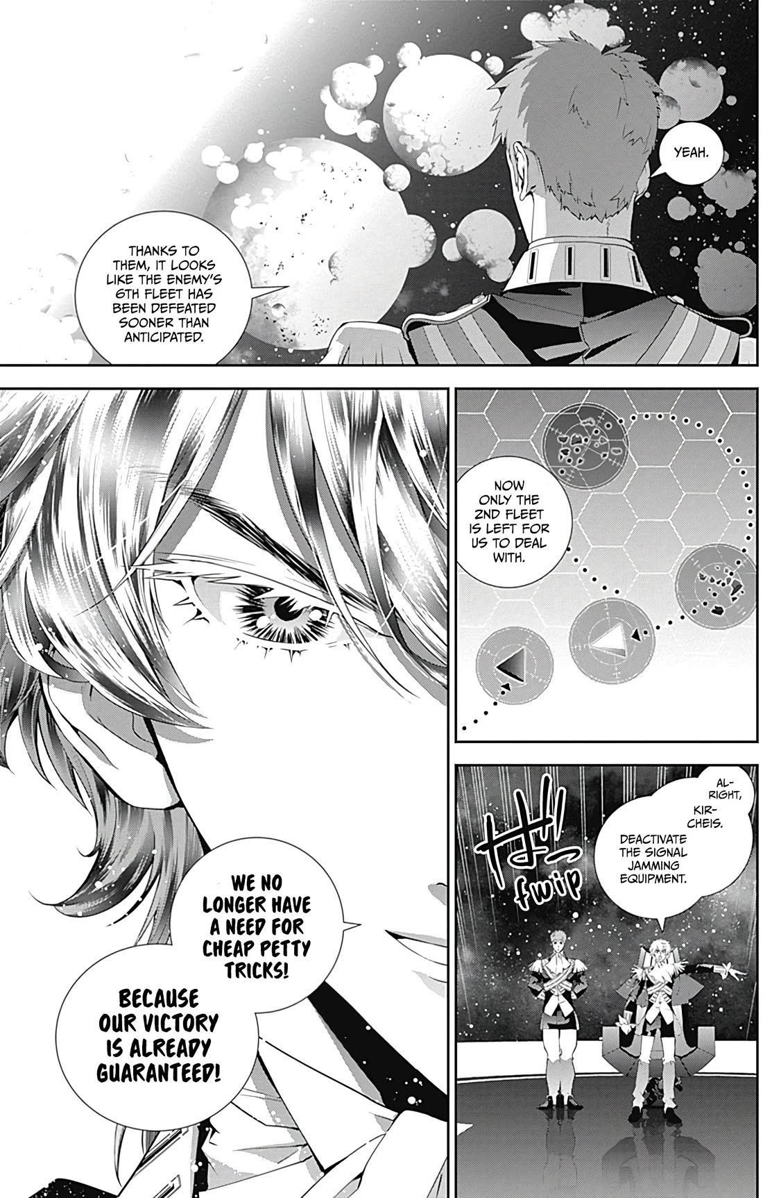 Ginga Eiyuu Densetsu (FUJISAKI Ryu) Chapter 55 page 8 - Chapter 55: High Admiral Reinhard von Lohengramm - The Battle of Astarte: An Old Enemy Takes the Podium.