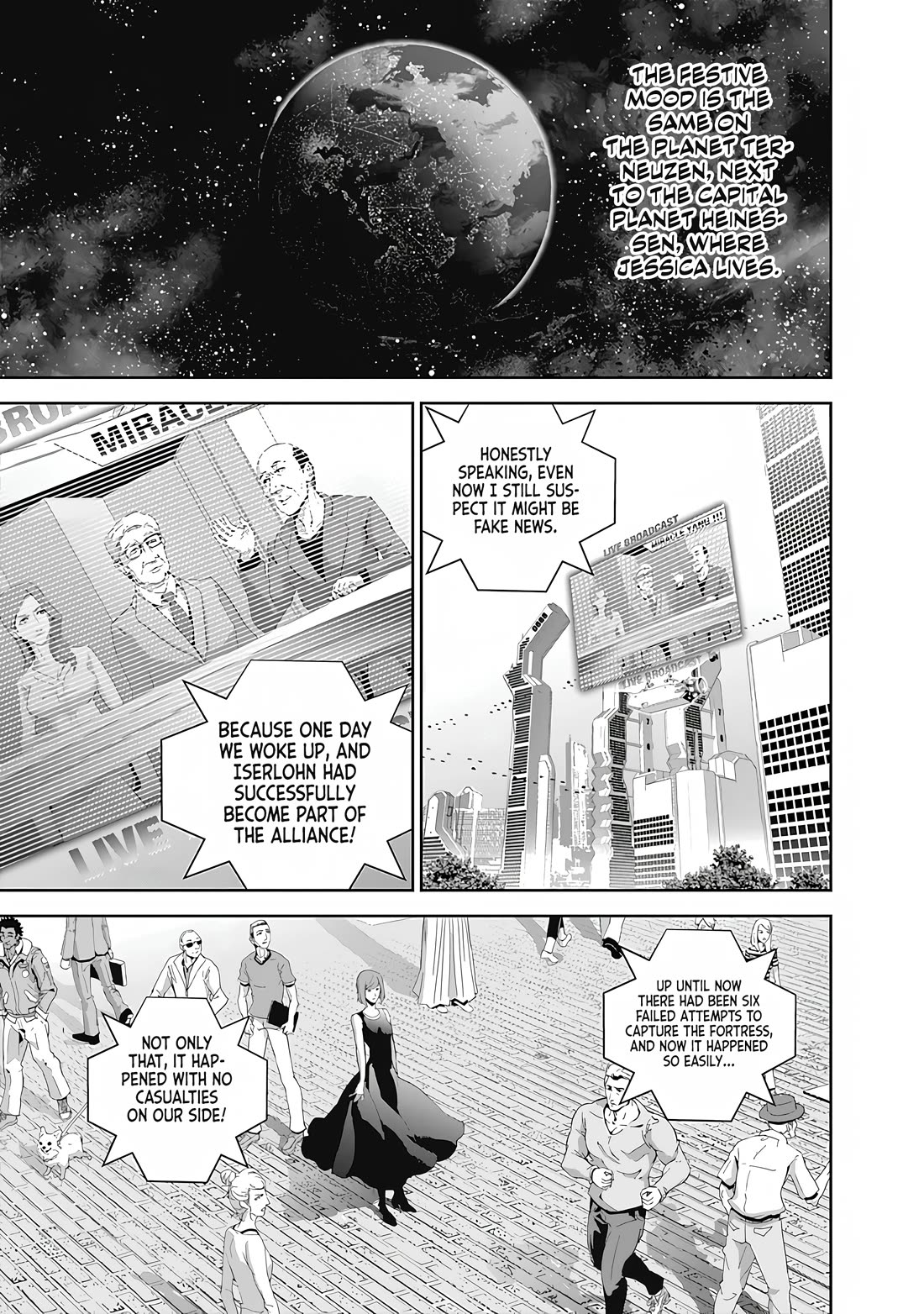 Ginga Eiyuu Densetsu (FUJISAKI Ryu) Chapter 69 page 8 - Chapter 69: Rear Admiral Yang Wen-li – Capital Planet Heinessen: A Hero’s Triumphant Return