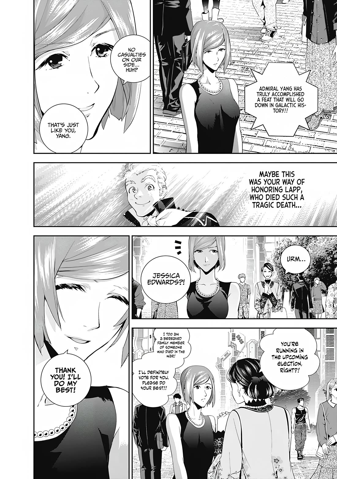 Ginga Eiyuu Densetsu (FUJISAKI Ryu) Chapter 69 page 9 - Chapter 69: Rear Admiral Yang Wen-li – Capital Planet Heinessen: A Hero’s Triumphant Return