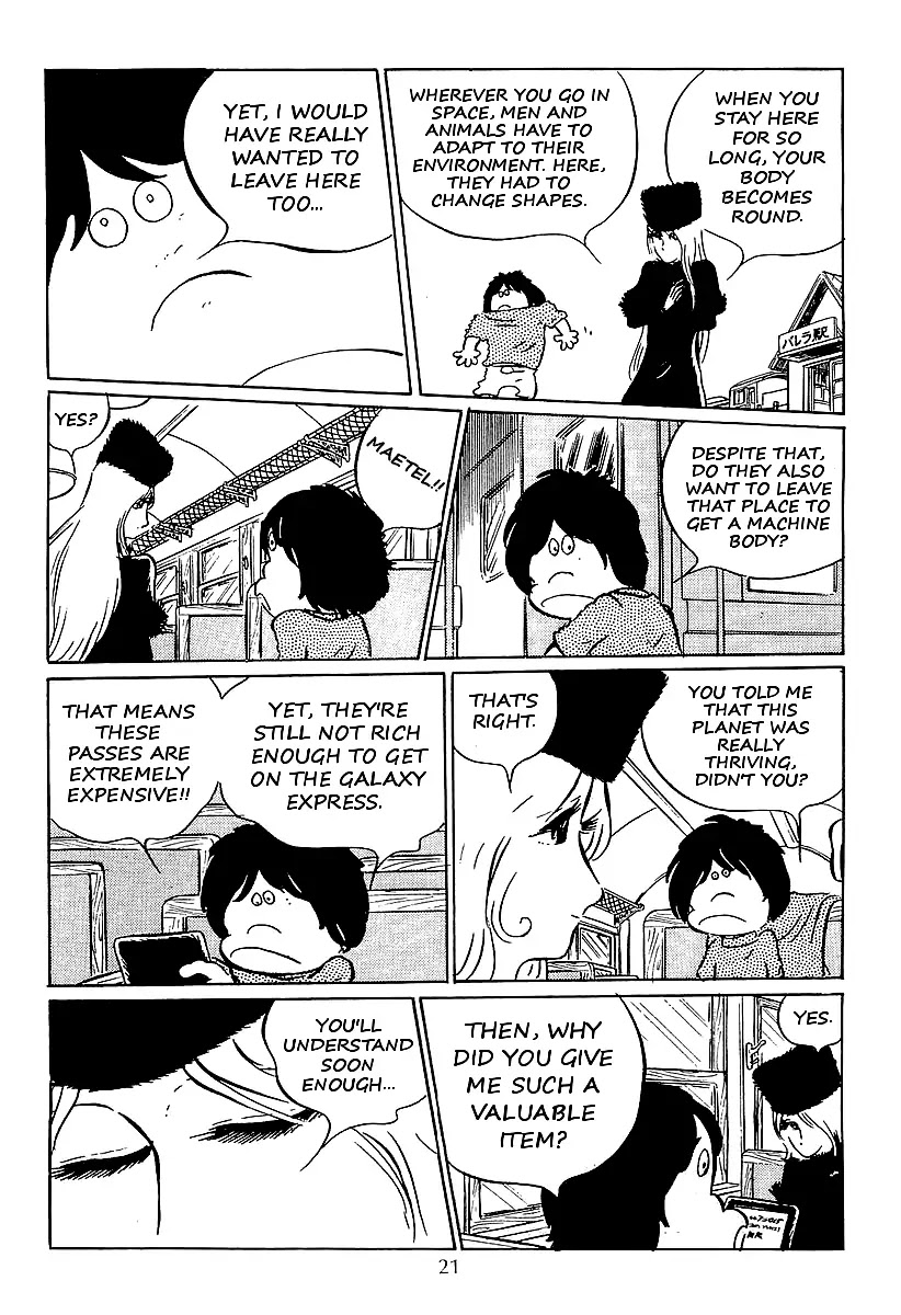 Ginga Tetsudou 999 Chapter 13 page 21 - Chapter 13: Giant Cows in Space Pastures