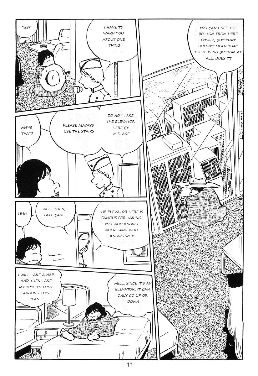 Ginga Tetsudou 999 Chapter 72 page 14 - Chapter 72: The Four-Dimensional Elevator