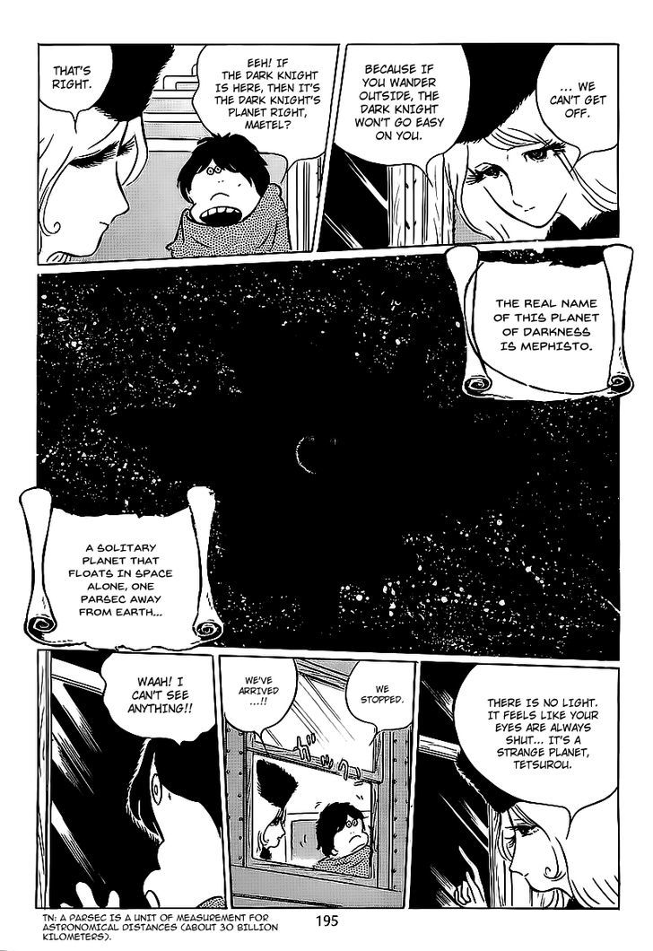 Ginga Tetsudou 999 Chapter 8 page 4 - Chapter 8 : The Planet of Darkness, Mephisto's Dark Knight