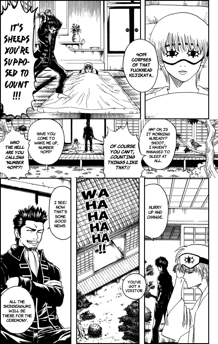 Gintama Chapter 129 page 4 - Chapter 129 : Sometimes We Are So Concentrated On Counting Sheeps That We Forget To Fall Asleep