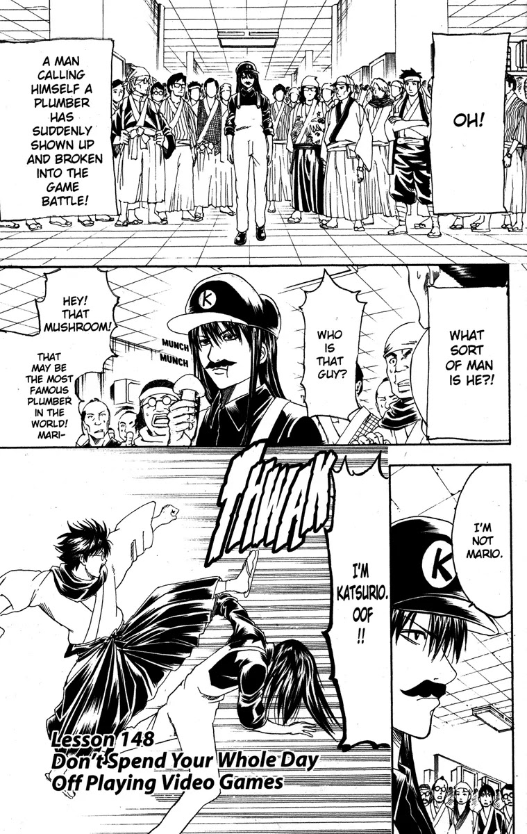 Gintama Chapter 148 page 1 - Chapter 148 : Don't Spend Your Whole Day Off Playing Video Games