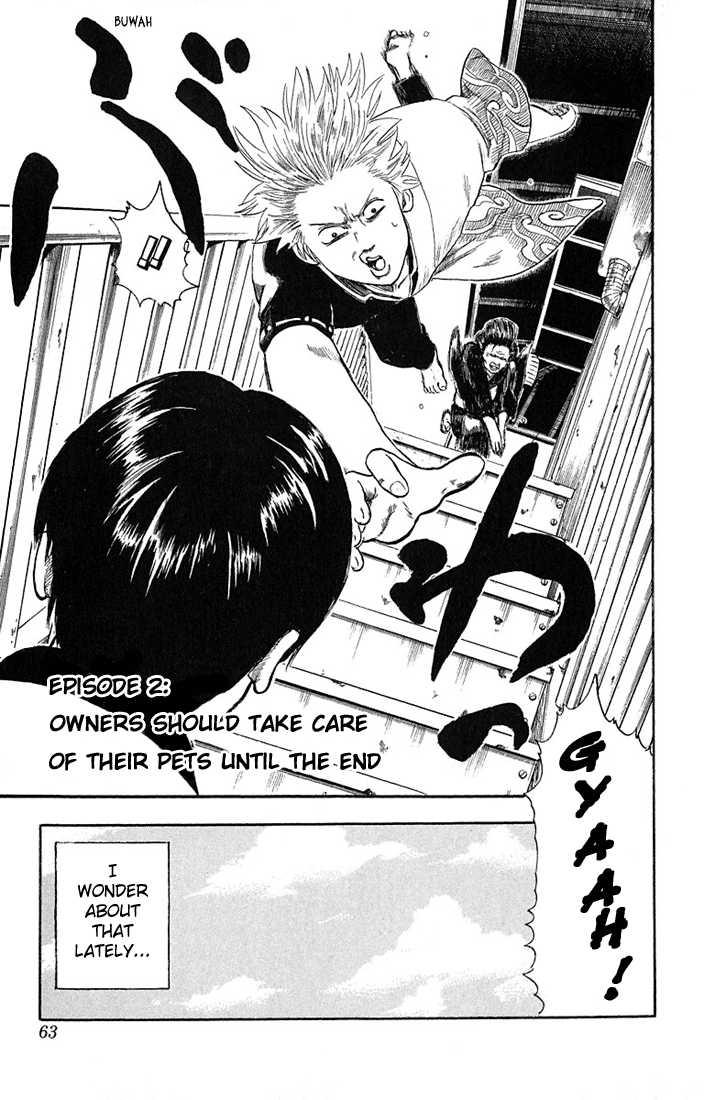 Gintama Chapter 2 page 3 - Chapter 2 : Owner should take care of their pets until the end.