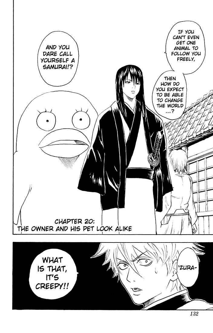 Gintama Chapter 20 page 2 - Chapter 20 : The owner and his pet look alike.