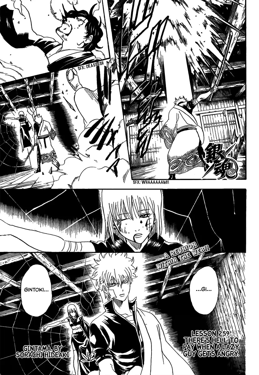 Gintama Chapter 259 page 1 - Chapter 259 : There's hell to pay when a lazy guy gets angry