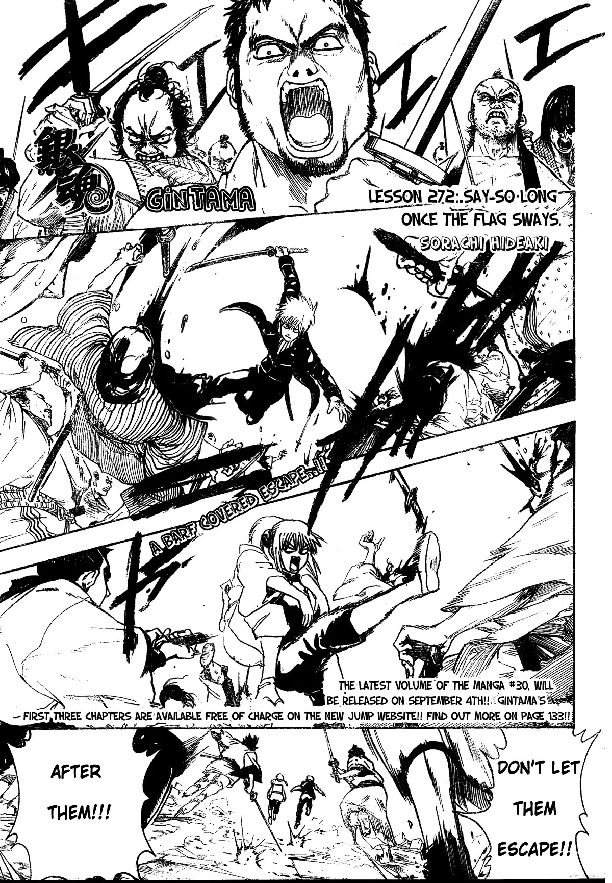 Gintama Chapter 272 page 1 - Chapter 272 : Say So Long Once The Flag Sways