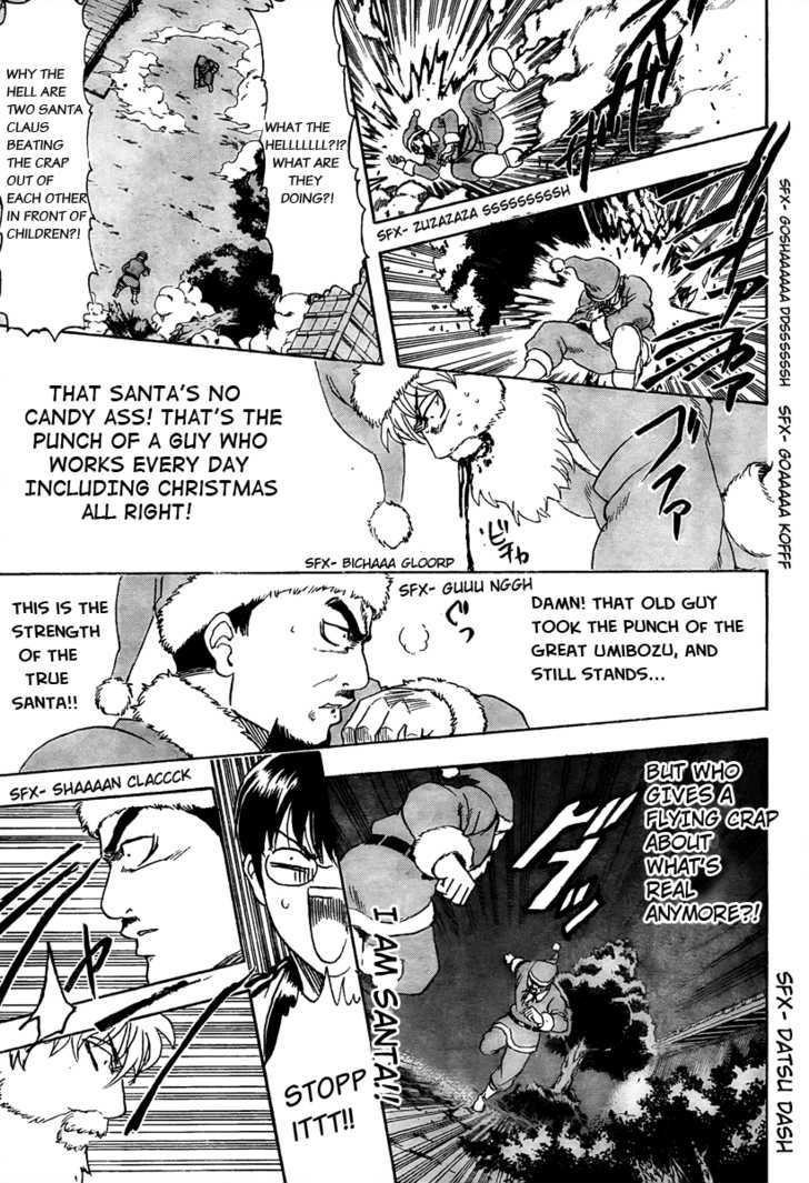 Gintama Chapter 290 page 15 - Chapter 290 : The Red on Santa is probably blood.