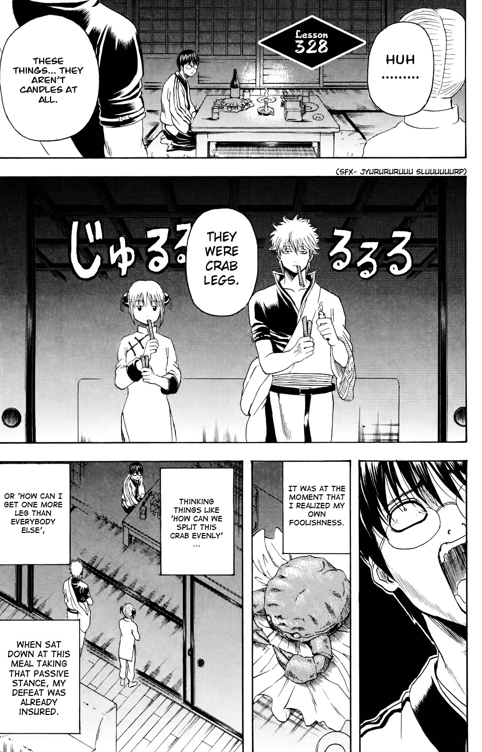 Gintama Chapter 328 page 1 - Chapter 328 : Crab Claws are Pincers that Sever Bonds