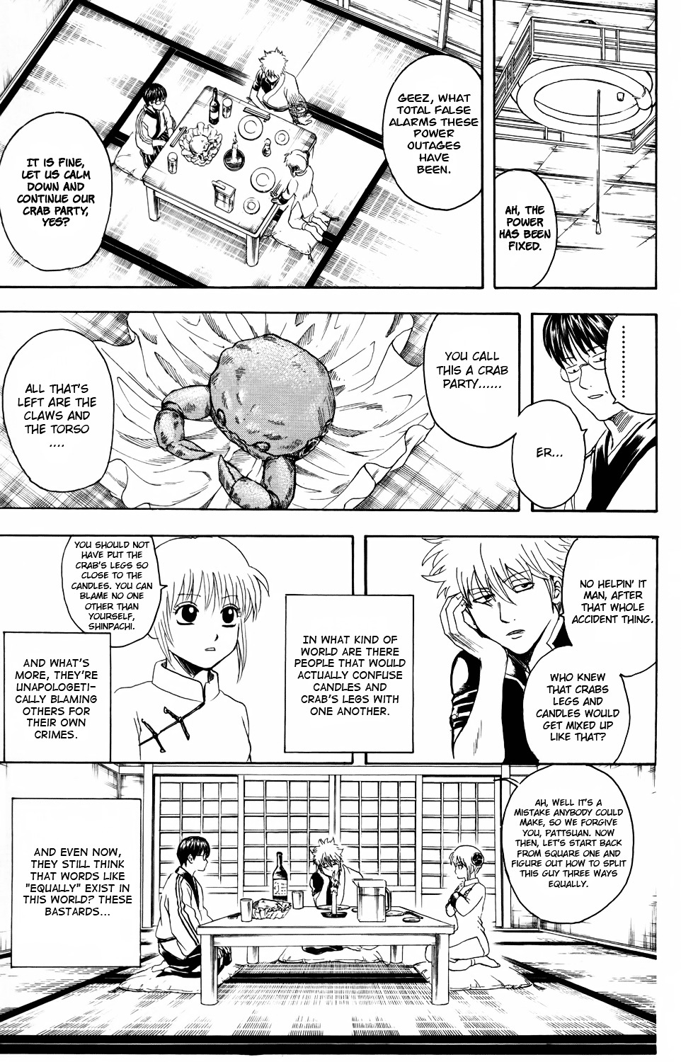 Gintama Chapter 328 page 3 - Chapter 328 : Crab Claws are Pincers that Sever Bonds