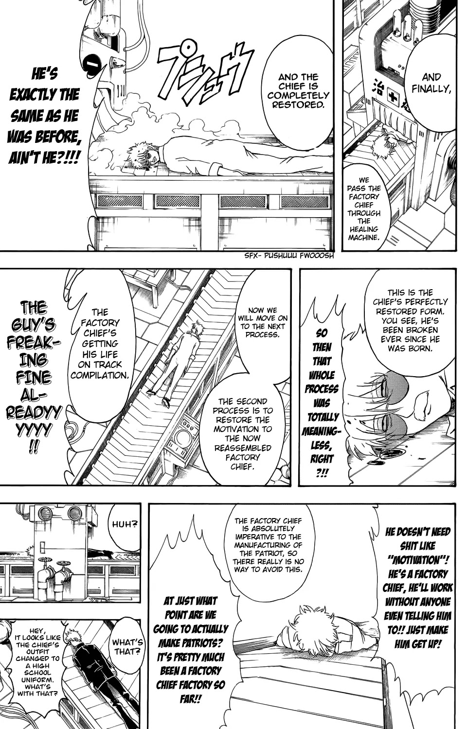 Gintama Chapter 332 page 11 - Chapter 332 : To Be Honest, I Don't Have a Single Memory of Having a Observational Study at a Factory