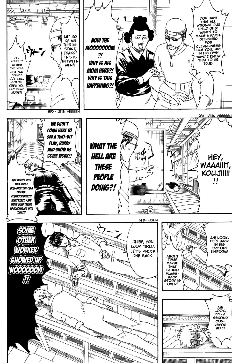 Gintama Chapter 332 page 14 - Chapter 332 : To Be Honest, I Don't Have a Single Memory of Having a Observational Study at a Factory