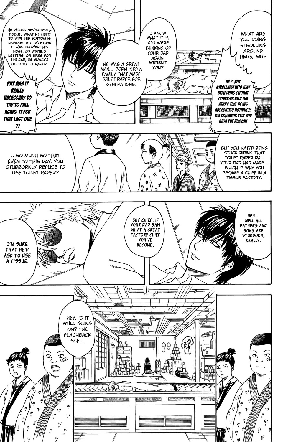 Gintama Chapter 332 page 15 - Chapter 332 : To Be Honest, I Don't Have a Single Memory of Having a Observational Study at a Factory
