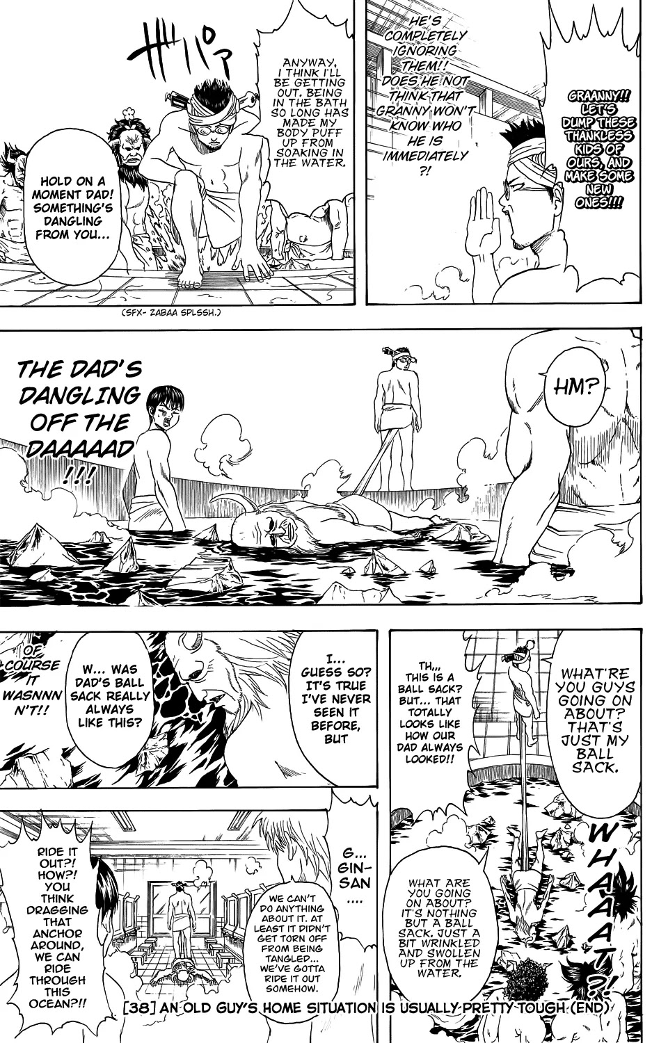 Gintama Chapter 334 page 20 - Chapter 334 : In the Public Baths, Our Bodies and Souls Are Naked