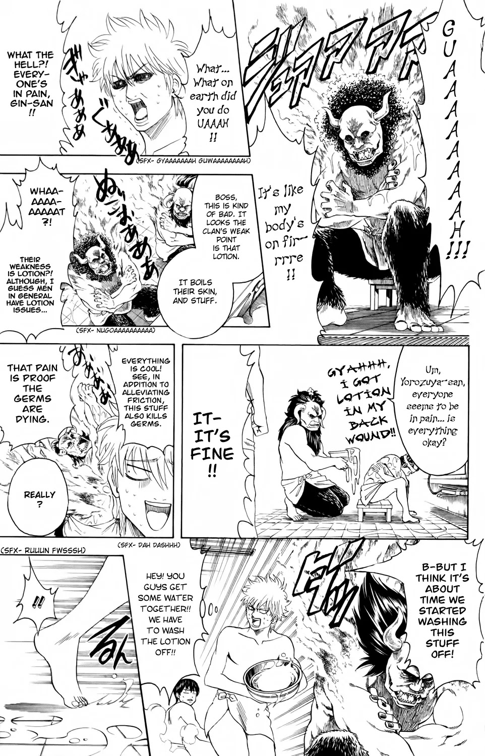 Gintama Chapter 335 page 16 - Chapter 335 : If Camilla Fans And Vidal Sasoon Fans And Timote Fans All Wash Each Others Backs, They're One