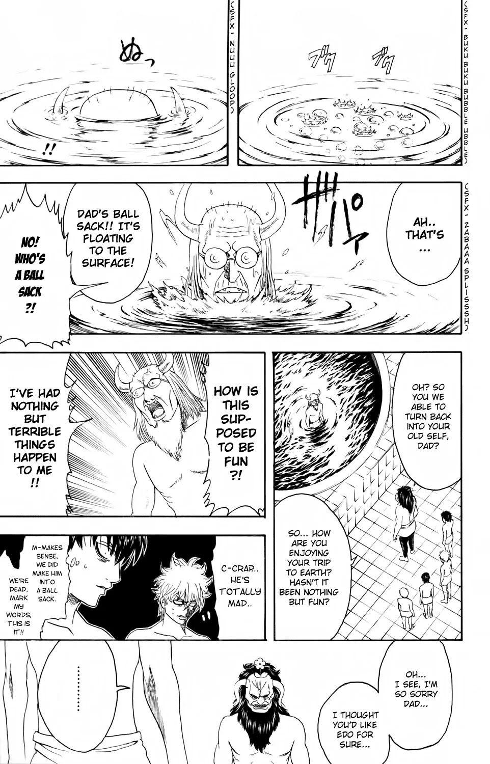 Gintama Chapter 335 page 26 - Chapter 335 : If Camilla Fans And Vidal Sasoon Fans And Timote Fans All Wash Each Others Backs, They're One