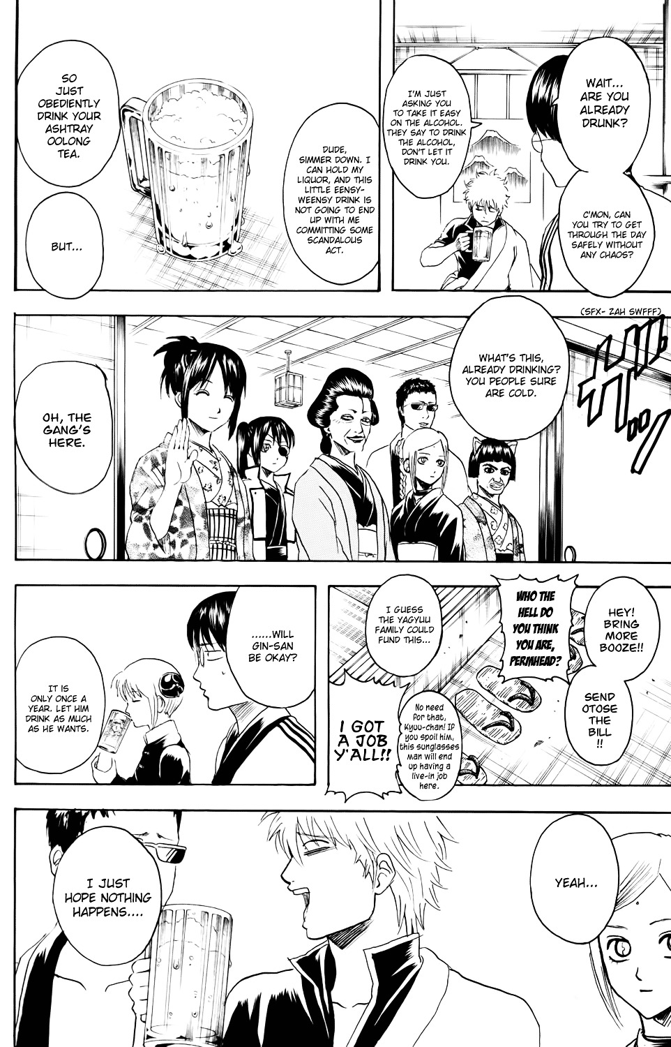Gintama Chapter 336 page 4 - Chapter 336 : Even at End of Year Parties, There are Things You Can't Forget