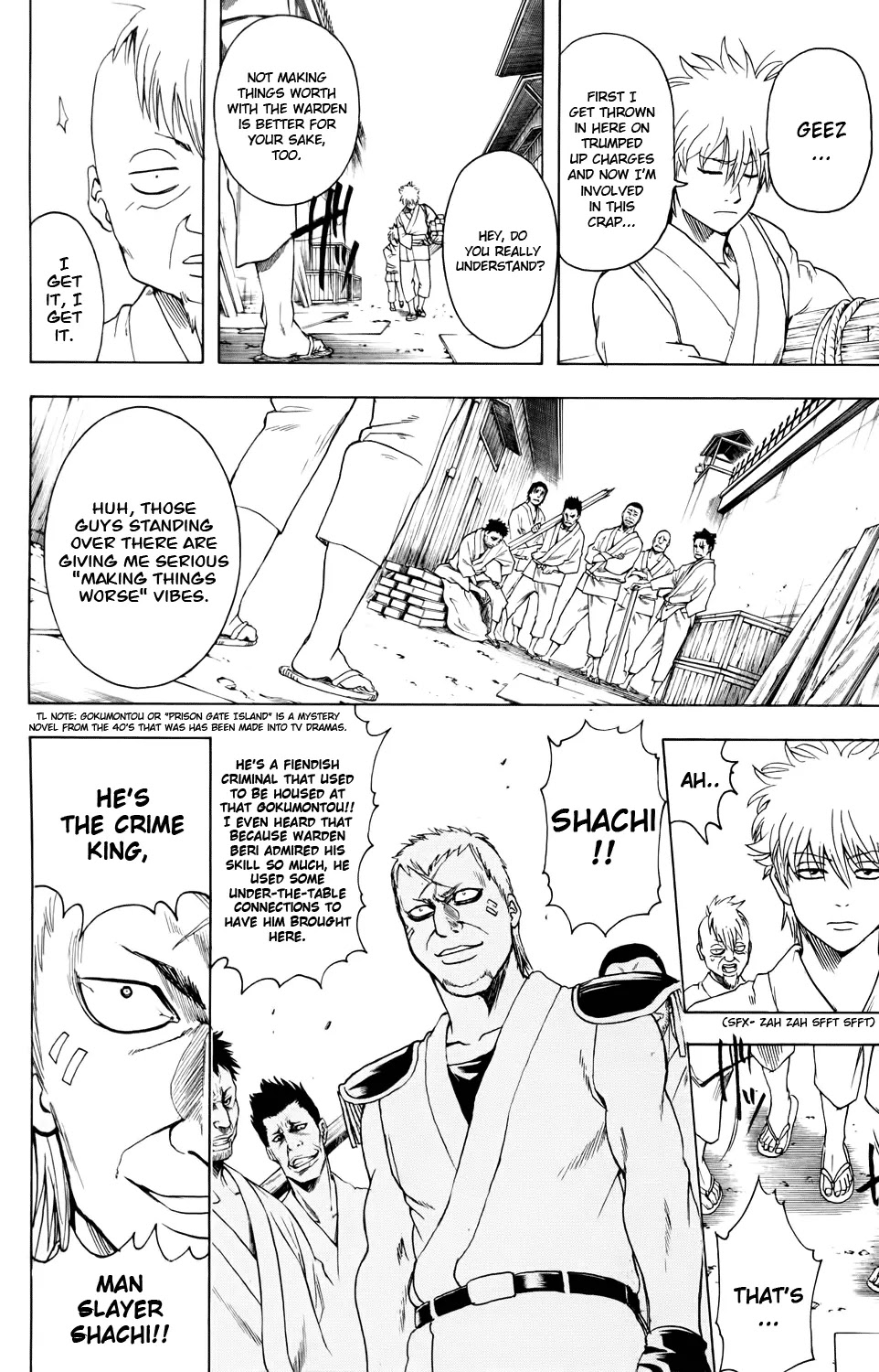 Gintama Chapter 340 page 12 - Chapter 340 : Sure Prison Break Season, Two Still Had Some Prison Breaking, But Then It Was The Prison That Is This Rotten Society So You Can still Call It Prison Break