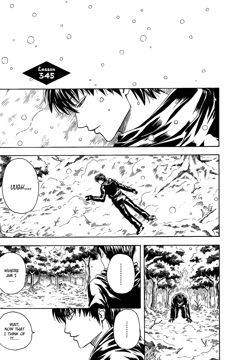 Gintama Chapter 345 page 1 - Chapter 345 : Even When One Puts the Utmost Effort into Creating Snow Domes, the Next Day Some Brat Will Break Them