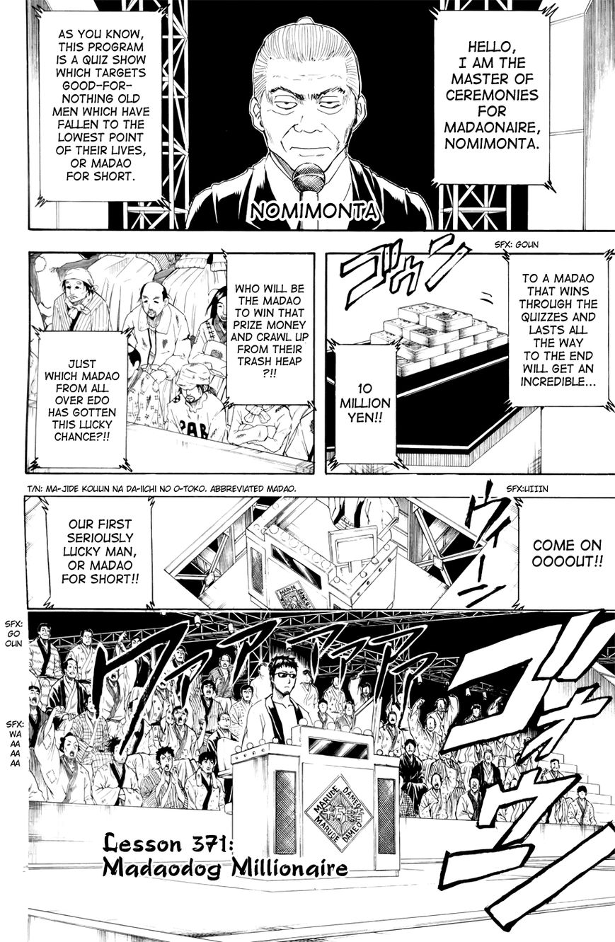 Gintama Chapter 371 page 11 - Chapter 371 : Madaodog Millionaire