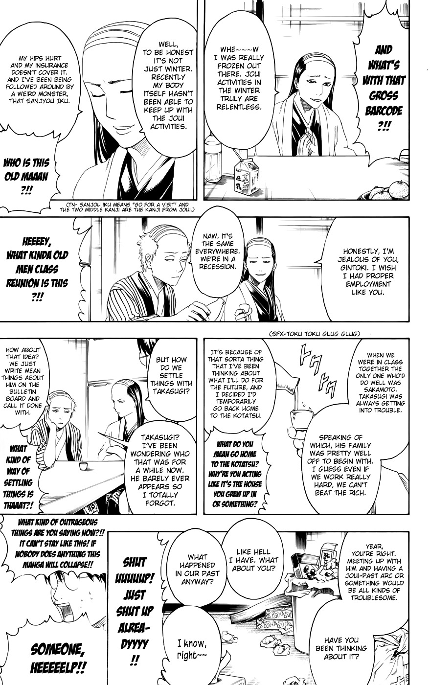 Gintama Chapter 383 page 11 - Chapter 383: When You're Sleeping Under a Kotatsu, Be Careful You Don't Cook Your ...tama