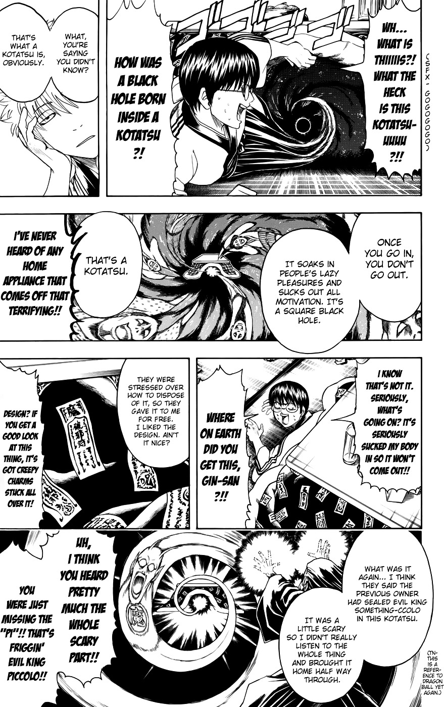 Gintama Chapter 383 page 7 - Chapter 383: When You're Sleeping Under a Kotatsu, Be Careful You Don't Cook Your ...tama