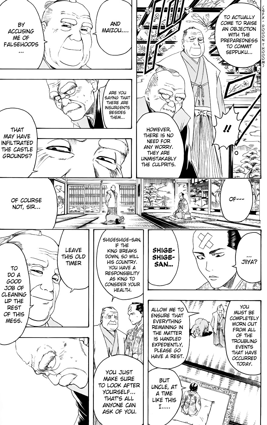 Gintama Chapter 389.2 page 9 - Chapter 389 (v2) : Sleepovers are Where You Get Pranked by the Guys That Go to Sleep Fi...