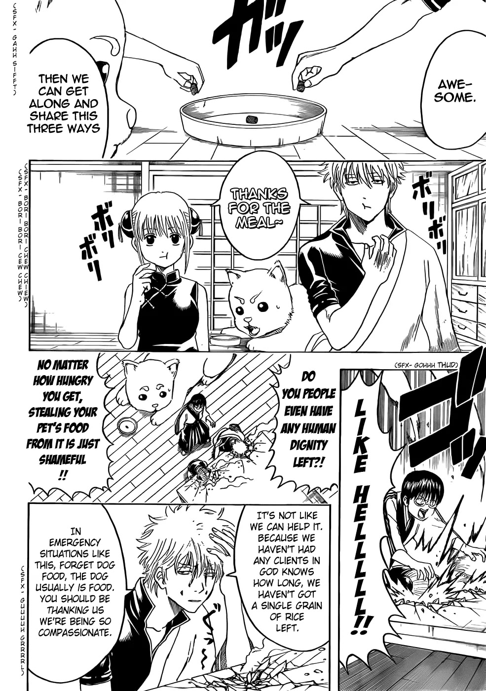 Gintama Chapter 401 page 2 - Chapter 401 : Dog Food Has Less Taste than it Appears to