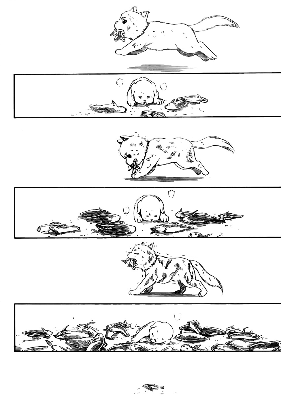 Gintama Chapter 402 page 12 - Chapter 402 : Dog Food Makes for a Surprisingly Good Snack to go with Alchohol