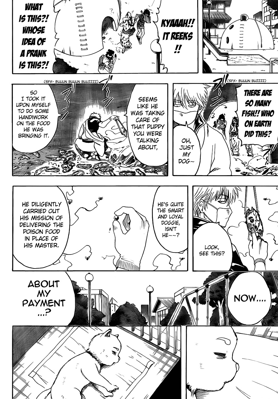 Gintama Chapter 402 page 14 - Chapter 402 : Dog Food Makes for a Surprisingly Good Snack to go with Alchohol