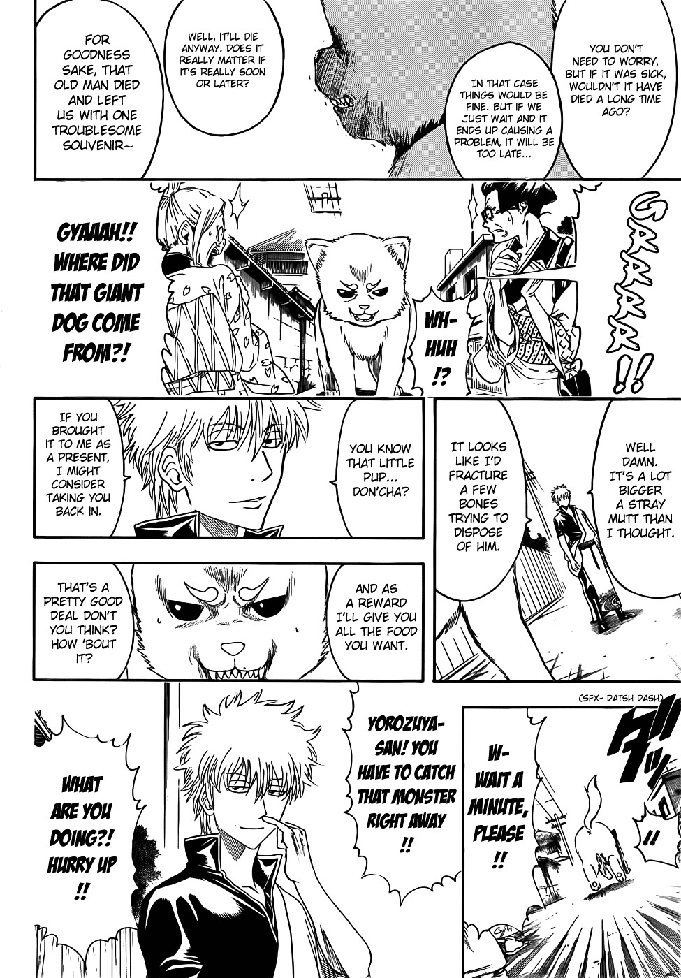 Gintama Chapter 402 page 6 - Chapter 402 : Dog Food Makes for a Surprisingly Good Snack to go with Alchohol