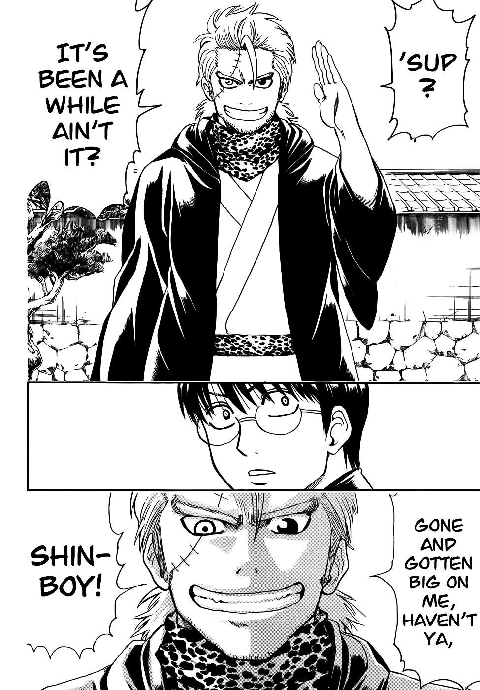 Gintama Chapter 403 page 8 - Chapter 403 : The Sound of the Thing Called a Beam Shoots Through All People