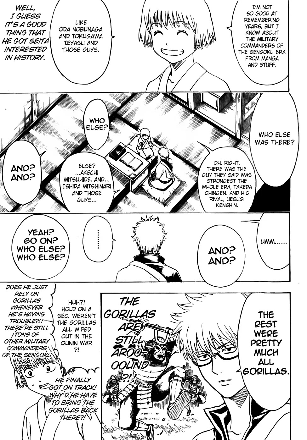 Gintama Chapter 417 page 13 - Chapter 417 : Rather than Memorizing Years, You Should Burn Human Beings into Your Memory