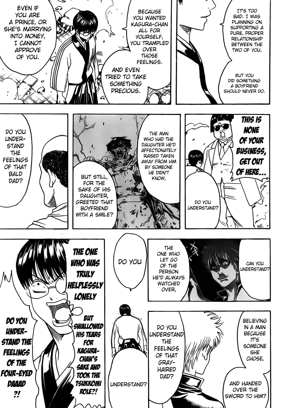 Gintama Chapter 422 page 11 - Chapter 422 : Bald Dad, Gray Haired Dad, and Four-Eyed Dad